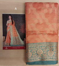 Load image into Gallery viewer, Orange Silk Saree

