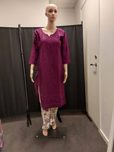 Load image into Gallery viewer, cottan chikankari kurti pallazo set

