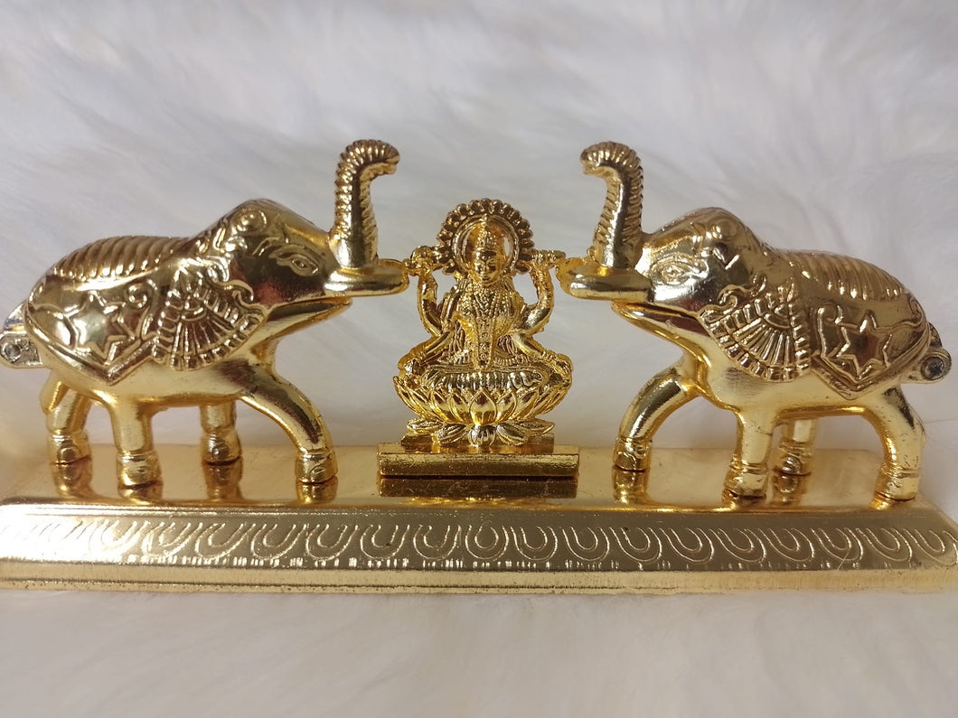 Lakshmi metal idol with kumkum holder for gifting and pooja