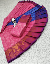 Load image into Gallery viewer, 3D EMBOSSED ART SILK SAREES
