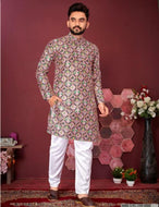 MENS PATOLAKURTA & PYJAMA ROSE PINK