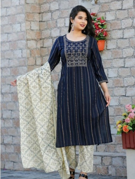 KURTI WITH PENT AND DUPPTA