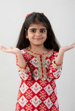 Load image into Gallery viewer, Kurta Sharara Kids Cotton Embroidered Set  Kurta Sets
