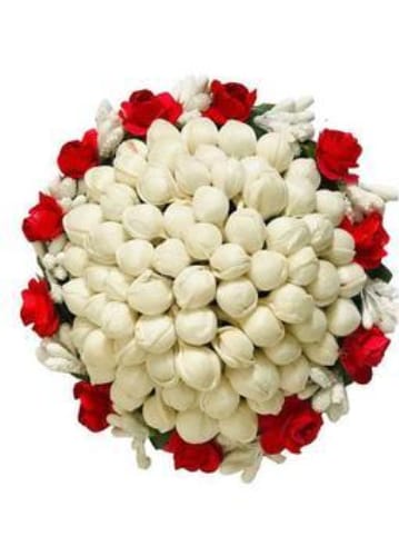 Artificial Flower Bun Juda Maker Flower Gajra Hair Accessories For Women and Girls