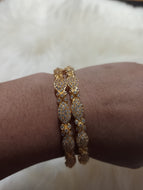 White stone Bangles